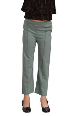 Pista Side Button Pant For Girls