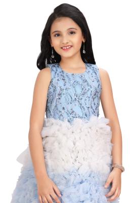 Blue Party Wear Gown For Girls