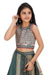 Green and Red Ghagra Choli For Girls 