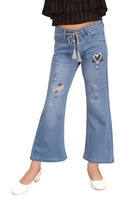 Light Blue Denim Jeans For Girls