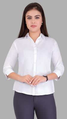 White Fourmal Shirt For Women