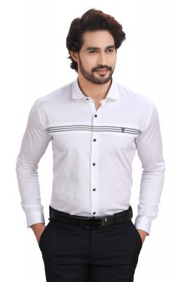 White Casual & Party Wear Shirt For Men