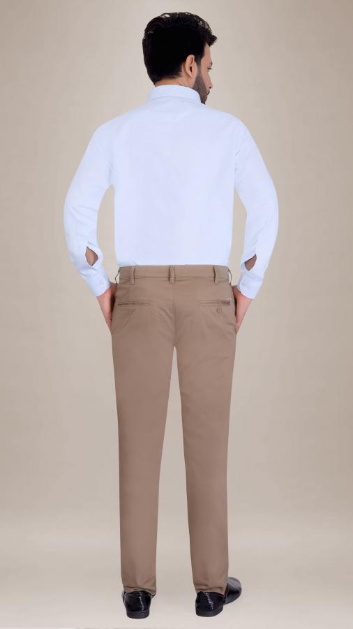 Khakhi Cotton  Trouser For Men