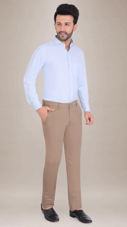 Khakhi Cotton  Trouser For Men