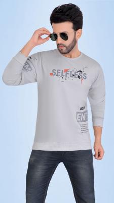 Grey Full Sleeves Sweatshirt For Men