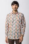 White & Green Printed Casual & Party Wear Shirt For Men 