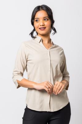 Fawn 3/4 Sleeves Formal Shirt For Women