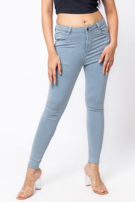 Light Grey Denim Jeans For Women