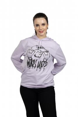 Purpel Full Sleeves Hoodie T-Shirt For Women