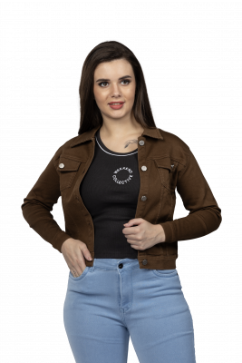 Brown Denim Jacket For Women