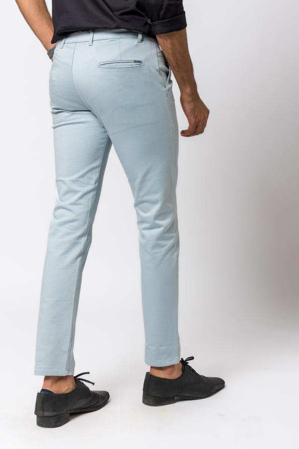 Kala Kendra - Sky Blue Cotton Trouser For Men