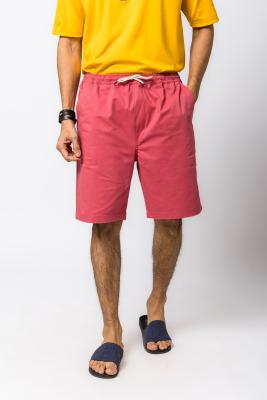 Dark Pink Casual Shorts For Men
